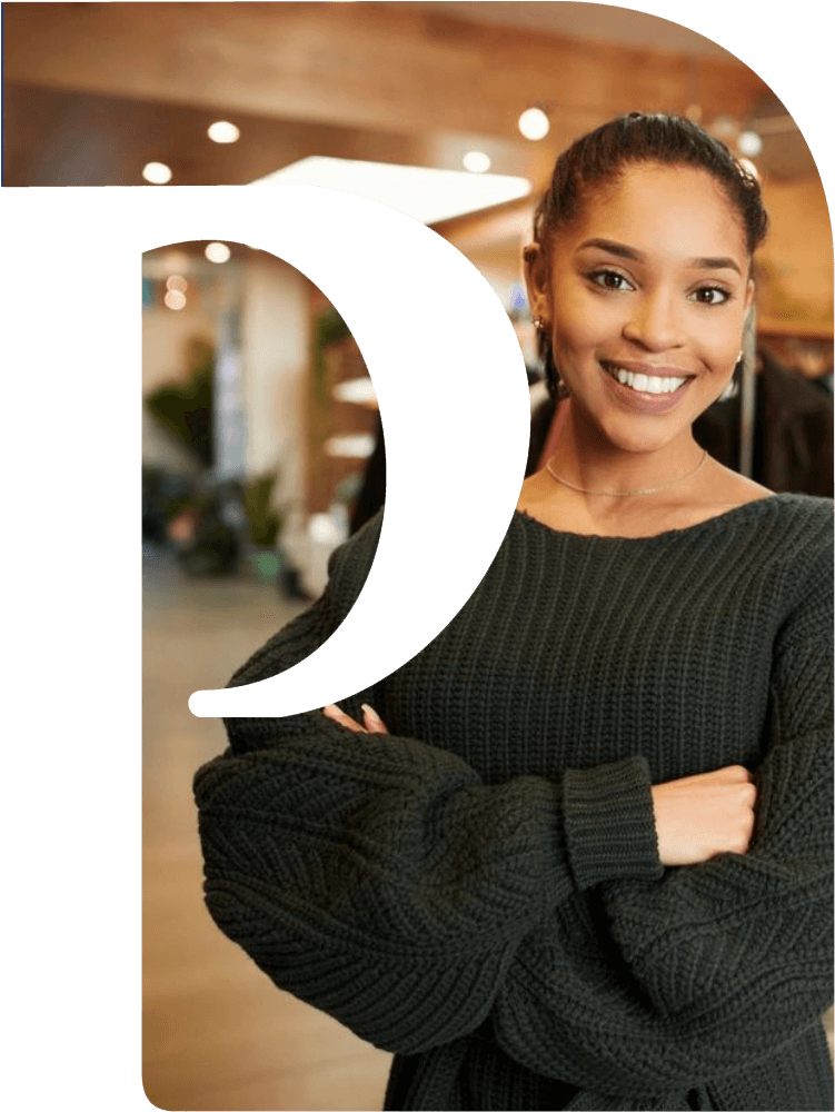 a woman in black sweater